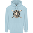 Baseball Dad of Ballers Funny Fathers Day Childrens Kids Hoodie Light Blue