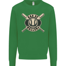 Baseball Dad of Ballers Funny Fathers Day Kids Sweatshirt Jumper Irish Green