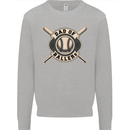 Baseball Dad of Ballers Funny Fathers Day Kids Sweatshirt Jumper Sports Grey