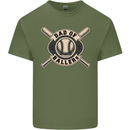 Baseball Dad of Ballers Funny Fathers Day Mens Cotton T-Shirt Tee Top Military Green