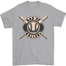 Baseball Dad of Ballers Funny Fathers Day Mens T-Shirt 100% Cotton Sports Grey