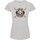 Baseball Dad of Ballers Funny Fathers Day Womens Petite Cut T-Shirt Sports Grey