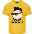 Baseball Punk Rocker Kids T-Shirt Childrens Yellow