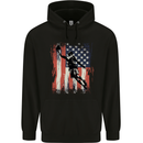 Basketball Player Flag USA America Childrens Kids Hoodie Black