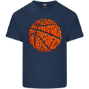 Basketball Word Art Kids T-Shirt Childrens Navy Blue