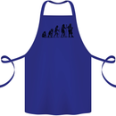 Bavarian Beer Evolution Oktoberfest Cotton Apron 100% Organic Royal Blue