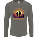 Be Nice to Hikers Funny Hiking Mountains Mens Long Sleeve T-Shirt Charcoal