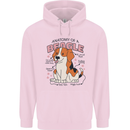Beagle Anatomy Funny Dog Mens 80% Cotton Hoodie Light Pink