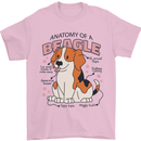Beagle Anatomy Funny Dog Mens T-Shirt 100% Cotton Light Pink