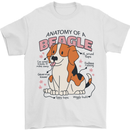 Beagle Anatomy Funny Dog Mens T-Shirt 100% Cotton White