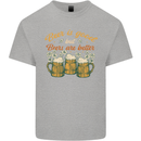 Beer is Good Beers are Better Funny Alcohol Kids T-Shirt Childrens Sports Grey