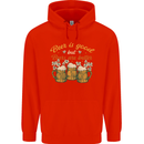 Beer is Good Beers are Better Funny Alcohol Mens 80% Cotton Hoodie Bright Red
