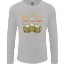 Beer is Good Beers are Better Funny Alcohol Mens Long Sleeve T-Shirt Sports Grey