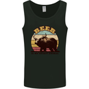 Beer is My Spiritual Animal Funny Alcohol Bear Mens Vest Tank Top Black