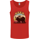 Beer is My Spiritual Animal Funny Alcohol Bear Mens Vest Tank Top Red