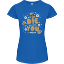 Bees If We Die You Die Womens Petite Cut T-Shirt Royal Blue