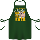 Best Cat Dad Ever Funny Fathers Day Cotton Apron 100% Organic Forest Green