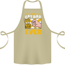 Best Cat Dad Ever Funny Fathers Day Cotton Apron 100% Organic Khaki