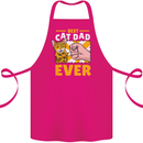 Best Cat Dad Ever Funny Fathers Day Cotton Apron 100% Organic Pink