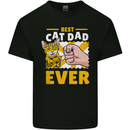 Best Cat Dad Ever Funny Fathers Day Mens Cotton T-Shirt Tee Top Black
