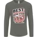 Best Dinosaur Mom Ever Mothers Day Mens Long Sleeve T-Shirt Charcoal