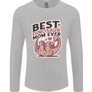 Best Dinosaur Mom Ever Mothers Day Mens Long Sleeve T-Shirt Sports Grey