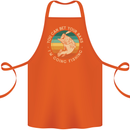 Bet Your Bass Im Going Fishing Funny Fisherman Cotton Apron 100% Organic Orange