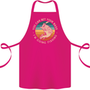 Bet Your Bass Im Going Fishing Funny Fisherman Cotton Apron 100% Organic Pink