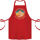 Bet Your Bass Im Going Fishing Funny Fisherman Cotton Apron 100% Organic Red