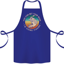 Bet Your Bass Im Going Fishing Funny Fisherman Cotton Apron 100% Organic Royal Blue