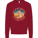 Bet Your Bass Im Going Fishing Funny Fisherman Kids Sweatshirt Jumper Red