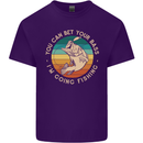 Bet Your Bass Im Going Fishing Funny Fisherman Mens Cotton T-Shirt Tee Top Purple