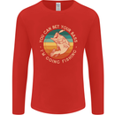 Bet Your Bass Im Going Fishing Funny Fisherman Mens Long Sleeve T-Shirt Red