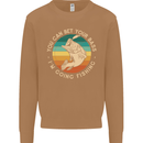 Bet Your Bass Im Going Fishing Funny Fisherman Mens Sweatshirt Jumper Caramel Latte