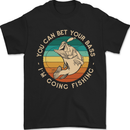 Bet Your Bass Im Going Fishing Funny Fisherman Mens T-Shirt 100% Cotton Black