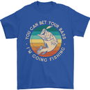Bet Your Bass Im Going Fishing Funny Fisherman Mens T-Shirt 100% Cotton Royal Blue