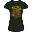 Big Truck Lorry Driver HGV Womens Petite Cut T-Shirt Black