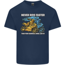 Bike Safety Motorbike Biker Motorcycle Mens Cotton T-Shirt Tee Top Navy Blue