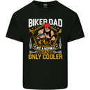 Biker Baby Dad Funny Fathers Day Motorcycle Kids T-Shirt Childrens Black