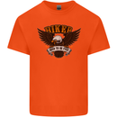 Biker Born to Be Free Motorbike Motorcycle Kids T-Shirt Childrens Orange