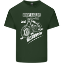 Biker Drop a Gear Disappear Motorcycles Motorbike Mens Cotton T-Shirt Tee Top Forest Green