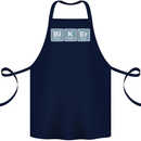 Biker Periodic Table Motorcycle Motorbike Cotton Apron 100% Organic Navy Blue