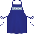 Biker Periodic Table Motorcycle Motorbike Cotton Apron 100% Organic Royal Blue