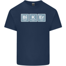 Biker Periodic Table Motorcycle Motorbike Mens Cotton T-Shirt Tee Top Navy Blue