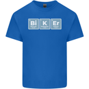 Biker Periodic Table Motorcycle Motorbike Mens Cotton T-Shirt Tee Top Royal Blue