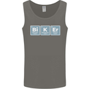 Biker Periodic Table Motorcycle Motorbike Mens Vest Tank Top Charcoal