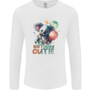 Birthday Cutie Koala 3rd 4th 5th 6th 7th 8th Mens Long Sleeve T-Shirt White