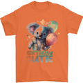 Birthday Cutie Koala 3rd 4th 5th 6th 7th 8th Mens T-Shirt 100% Cotton Orange