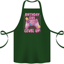 Birthday Girl Level Up Gaming Gamer 6th 7th 8th Cotton Apron 100% Organic Forest Green