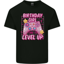 Birthday Girl Level Up Gaming Gamer 6th 7th 8th Mens Cotton T-Shirt Tee Top Black